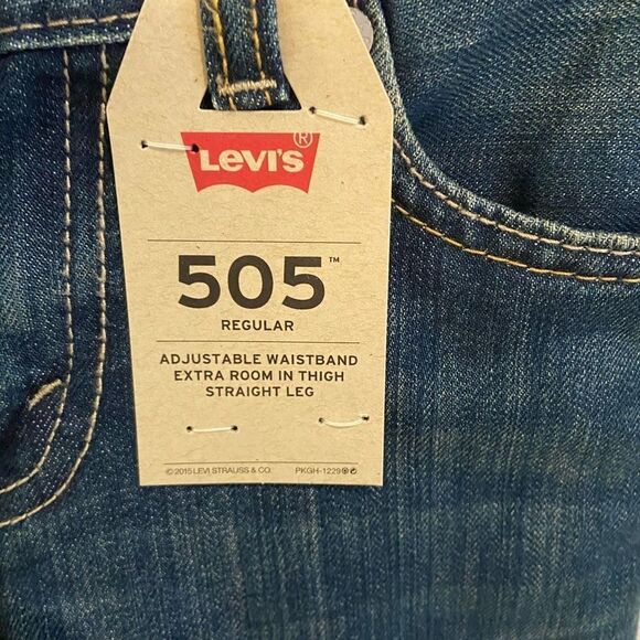 NWT BOYS AUTHENTIC LEVIS 505 REGULAR FIT JEANS SIZE 4 - Picture 2 of 7